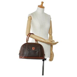 Céline Brown Macadam Handbag Marrom